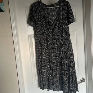 (Torrid) Mini Challis Shirred-Front Skater Dress